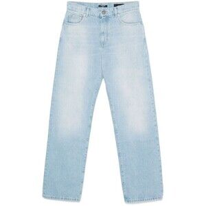 Balmain Light Blue Washed Denim Trousers - NWT